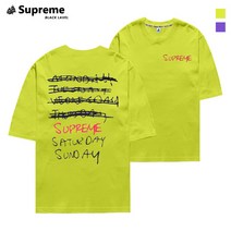 슈프림 Supreme 5부 반팔 썬데이슈프림 빅사이즈 반팔티셔츠
