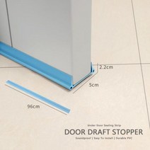96cm 새로운 PVC 소프트 도어 외풍 차단기 절연체 하단 씰링 스트립 스토퍼 날씨 스트리핑 씰 가드 대비 인감 그라스울130316, CHINA_blue | 96cm
