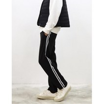 발복없는 일자 두줄라인 포근한 융털 겨울 편한츄리닝 겨울바지 밴딩바지