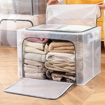 투명 수납 리빙박스, 중형(66L), 1개