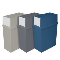 [한서몰]모던휴지통/분리수거함 푸시형 50L/대용량휴지통, 슬림휴지통/분리수거함 푸시형 50L_그레이