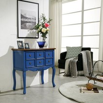 수입빈티지엔틱 보나끄 안티 블루 6D 콘솔 화장대, 단품