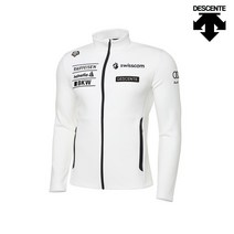 데상트 공용 시그니쳐 스키팀 디자인 스트레치 트레이닝 집업(기모) SM323SFT91_WHT