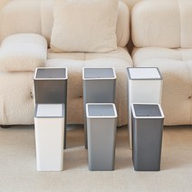 꿈꾸는 나래 다용도 슬림 모던블록 투톤 스윙 10L / 원터치 10L 20 L 휴지통, 슬림 모던블록 투톤 원터치 10L, 그레이