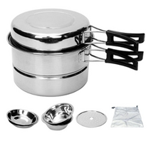 퀸센스 BOSS 스테인레스 코펠 세트 8p, 혼합 색상, 2세트