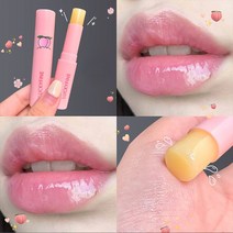 립스틱립글로스 복숭아 컬러 립 밤 크리스탈 온도 변화 립스틱 소녀 모이스춰 라이징 오래 지속되는 글로스 힐 메이크업 케어 단장 화장품, [05] 1PCS Colorless