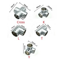 전기용품 커넥트 케이블 4 개/몫 25mm 아연 커넥터 튜브 클램프 파이프 크롬 알루미늄 디스플레이 피팅, K