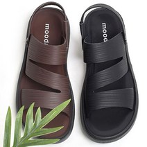 발편한 남자샌들 크로스 소가죽 슬리퍼 겸용 여름 스트랩 신발 레더 3cm