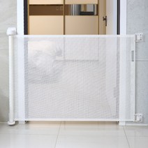 21세기트랜드 반자동 가림막 스크린 메쉬 롤링스탑 안전문, 반자동 메쉬 롤링스탑 안전문 폭130-그레이, .