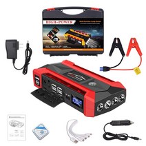 점프앤고 점프스타터 차량용보조배터리 30000mAh 자동차 점프 스타터 보조베터리 비상 배터리 부스터 전원, 01 Red Standard Box