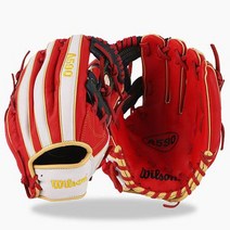 윌슨 2021 WTA05KR2102 A590 11.75인치 내야 야구글러브 [최정 모델 레드/화이트/옐로우], 우투(오른손잡이용)