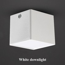 1PCS 표면 탑재 천장 조명 LED7W 10W AC85-260V 광장 크리 에이 티브 미니 홈 배경 벽 호텔, White downlight|7W|3000K, 03 White downlight
