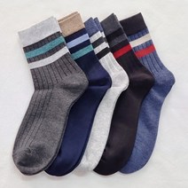 데일로엔 남성 줄무늬 장목양말 10켤레 1세트