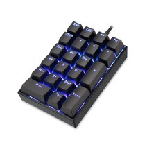 Motospeed-K23 기계식 숫자 키패드 USB 유선 넘패드 LED 백라이트 게임용 키보드 레드 스위치 PC 노트북용 확장 레이아웃, [02] 레드 스위치, [01] Black, 한개옵션2, 02 레드 스위치