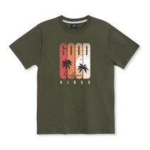 아스트로피 굿바이브 반팔 티셔츠 - 남녀공용 여름 사계절 빅사이즈 커플 단체 학생 레터링