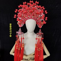 정월극 드라마 드라마 첩 술취한 신부 머리 장식 봉관샤 전통 혼례 스튜디오 고대 의상 나비