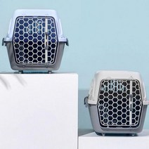 6kg 이내 소형견 애견 고양이 강아지 컨넬 이동 캐리어, 그레이(6KG이내)