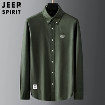 지프 스피릿 남성 면 셔츠 긴팔 카라 셔츠 비즈니스 패션 긴 소매 셔츠 빅사이즈 앞가슴 로고 자수 브랜드 정품 11017