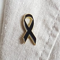 추모 검은리본 검정리본 뱃지