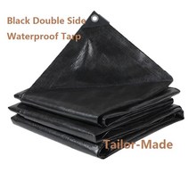 암막타프 블랙 코팅 암막 천막 그늘막 야외 트럭 천 타포린 양면 안뜰 양산 방수 온실, 3mx6m, 검은색, 08 3mx6m_01 black