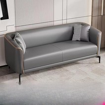 3.5인용쇼파 3인용 다이닝 좁은거실 패브릭 소파, 182cm [베개 3개], 라이트 그레이(고급가죽) 고품질라텍스