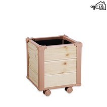 [예다움] 대형화분 플랜트박스 베란다 옥상 텃밭 화단 3단, 상품선택:이동식 원목 화분 3단-소