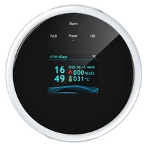 가스 탐지기 와이파이 가연성 감지기 천연 센서 가정용 스마트 알람 누설 온도, 미국 플러그, 04 미국 플러그