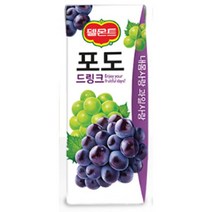 칠성 탕비실 손님대접 가족간식 델몬트 드링크 포도 주스 과즙음료 과일주스 생과일 190ML 48개, 1세트