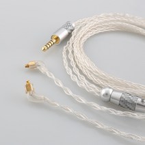 Etymotic ER4SR ER4XR ER3XR ER3SE ER2XR ER2SE 용 고품질 99% 순수 실버 8 코어 2.5mm 4.4mm XLR 헤드폰 이어폰 케이블, [07] 5m, [05] 2.5mm 4 pole