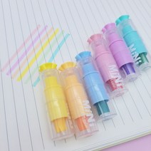 4000 미니 파스텔 형광펜 세트 1개-파스텔형광 6색세트