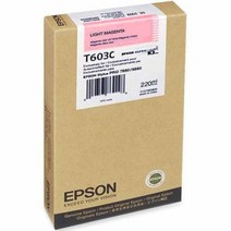 EPSON 정품플로터잉크 T603C00 Light Magenta PRO7800 220ml Stylus Pro 9800, 단일 수량
