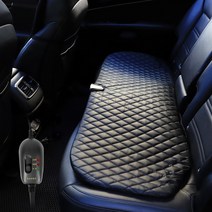 카모아 블랙 퀼팅 차량용 열선시트&뒷좌석 온열매트(12V/24V) 자동차 온열시트, 블랙 퀼팅 온열매트(뒷좌석-12V), 1개