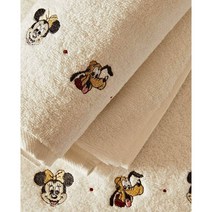 자라홈(ZARAHOME) MICKEY MOUSE DISNEY 자수 타월 41640013251, 오프 화이트_샤워 타월 / 70 x 140 cm