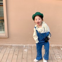 도오빠 아동 청바지 데님 멜빵 부츠컷 트임 봄 가을 키즈 어린이 팬츠