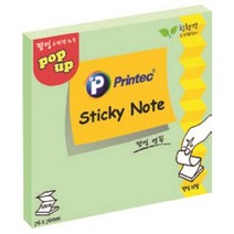 스티키노트팝업리필(그린_76x76_P7676G)-갑(12개입) 문구용품 사무용품 포스트잇 메모지 인덱스