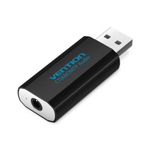 외장사운드카드 Vention-외부 사운드 카드 USB 3.5mm 이어폰 헤드폰 잭 어댑터 오디오 노트북 컴퓨터, 03_VAB-S16-B