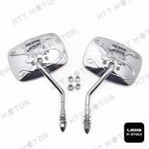 애프터 마켓 오토바이 부품 후면보기 사이드 미러 할리 데이비슨 이글 스피릿 라이브 3D 크롬, 한개옵션0