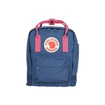 Fjallraven 칸켄 미니 클래식 에브리데이 백팩 네이비 롱 스트라이프, Royal Blue/Flamingo Pink