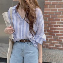 갯마을차차차 신민아 셔츠 블라우스 스타일 간절기 유미의세포들 김고은 줄무늬셔츠
