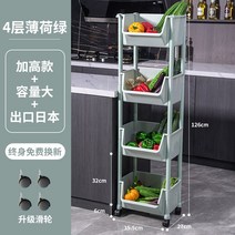 선반 스탠드식 주방 수납 과일 야채 달린 용품 대전 바구니, C01-1단, T22-북유럽스타일의 민트그린색