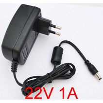 고품질 DC 22V 1A AC 100v-240v 컨버터 스위칭 전원 어댑터 1 개 1000mA 공급 EU 플러그 5.5mm x 2.1-2.5mm, EU plug