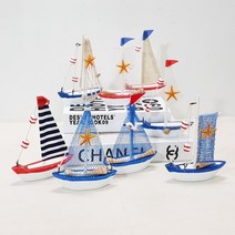 한소픈 여름소품 미니 배 모형 2P set 랜덤발송 장식소품 조개모형 돛단배여름디스플레이 테마소품 여름인테리어