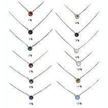 [스와로브스키] [실버] 데일리 탄생석 목걸이탄생석 탄생석반지 가넷 자수정 아쿠아마린 터키석 에메랄드 토파즈 루비 사파이어