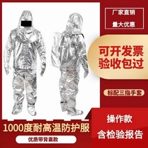 절연복 방화복 1000도 난연성 고온 방지 보호복 화상 방지 의류 알루미늄 호일 세트, FREE, 1000도(고급 백팩 모델)