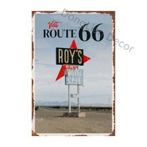 Route 66-빈티지 금속 주석 사인 빈티지 레트로 차고 벽 장식 바 펍 클럽 남자 동굴 주유소, [01] 20x30cm, DF007-6