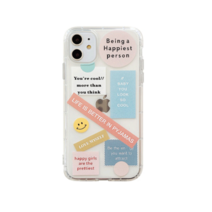 아이폰 전기종 유화 스타일 젤리 투명 케이스