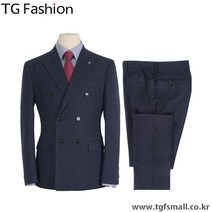 TG패션 슬림핏 네이비 기모 더블 정장 G203SUST085