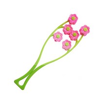 장요근마사지 배 근력기 볼 근막이완 발란스 릴리즈새로운 페이셜 마사지 롤러 휴대용 꽃 모양, 01 Pink