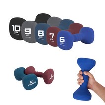 네오프렌 사각아령 낱개 1개 6kg부터 홈트 실내운동 근력 팔운동, 7kg