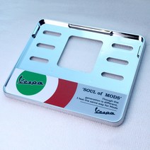 S-one 베스파 스쿠터 베스파모즈2 바이크 번호판가드, 블랙, 1개